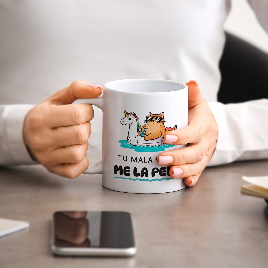 Taza Tu mala vibra me la pela