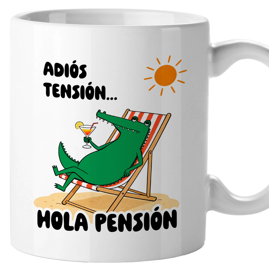 Taza Adiós, tensión. Hola pensión