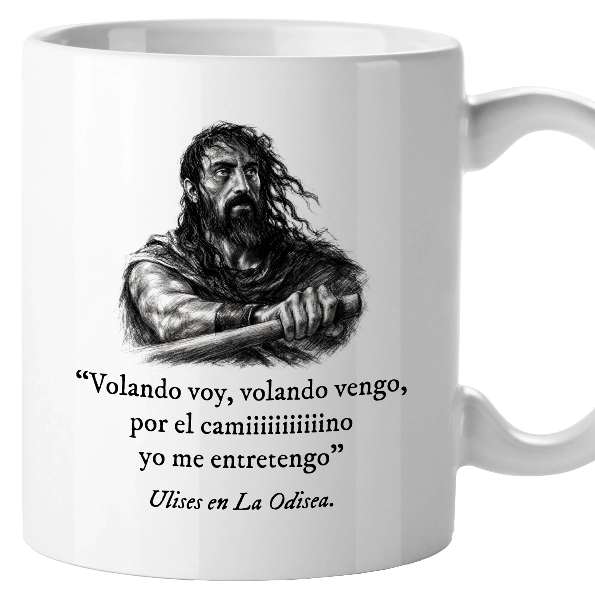 Taza Volando voy, volando vengo, por el camino yo me entretengo. Ulises, La Odisea