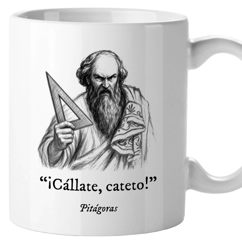 Taza Cállate, cateto. Pitágoras