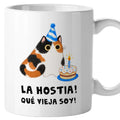 Taza Cumpleaños Hostia qué vieja soy