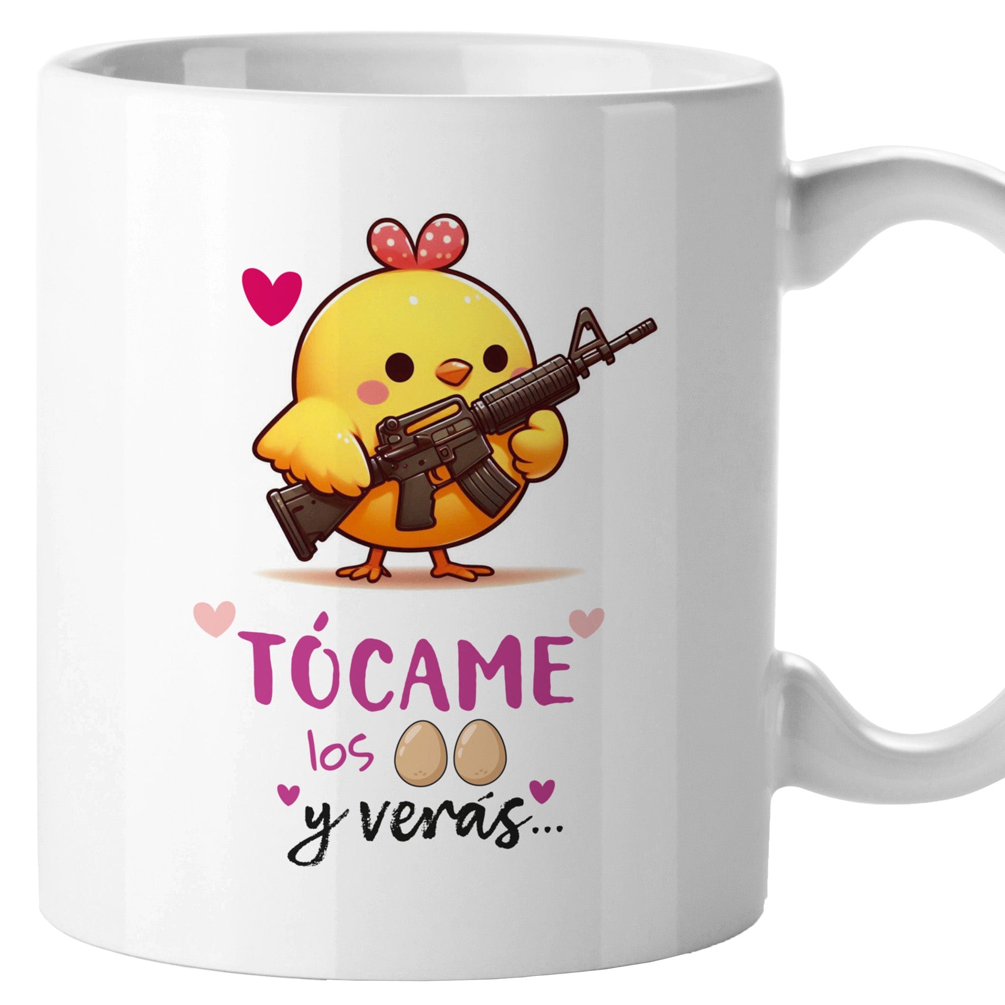 Taza Tócame los huevos y verás