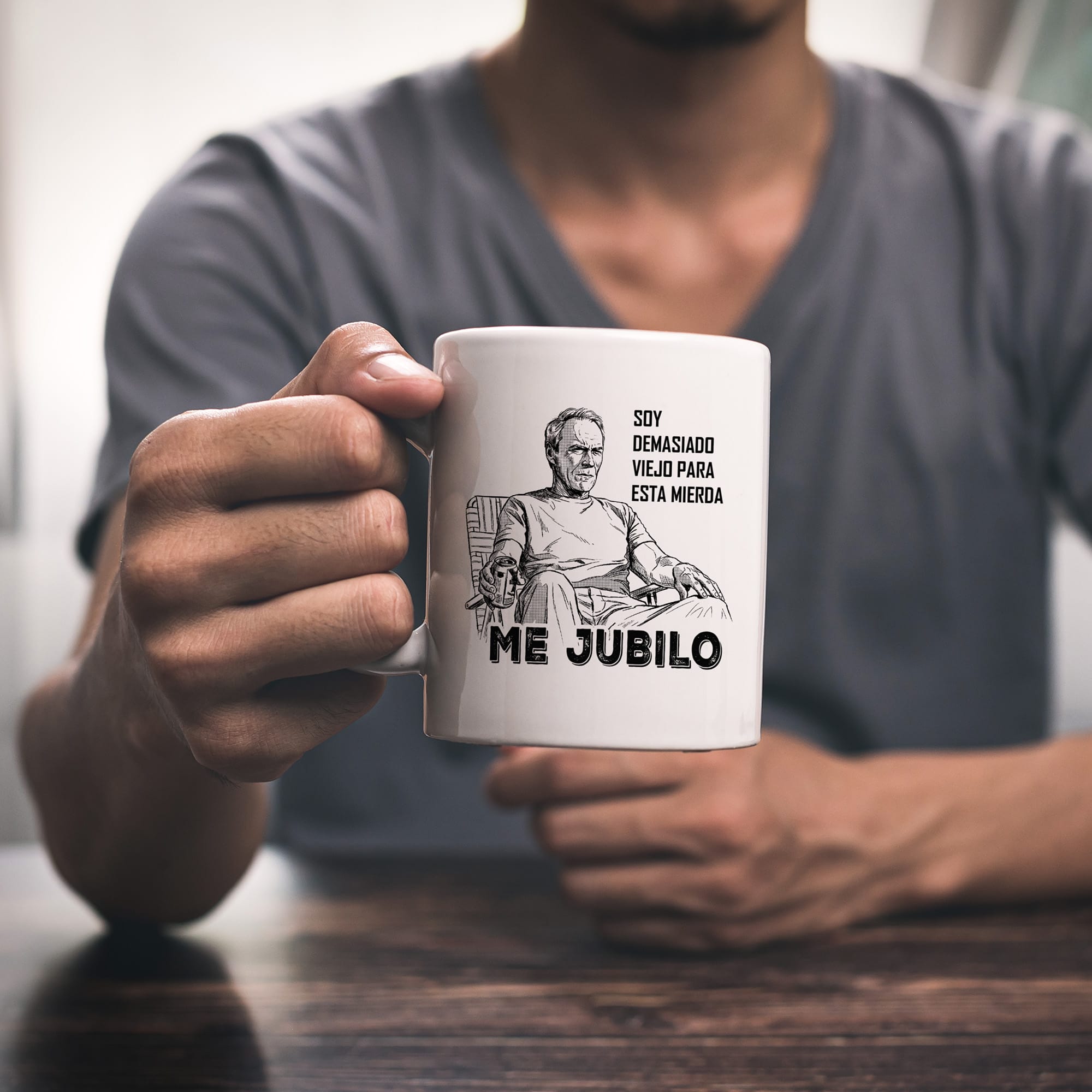 Taza Soy demasiado viejo para esta mierda. Me jubilo.