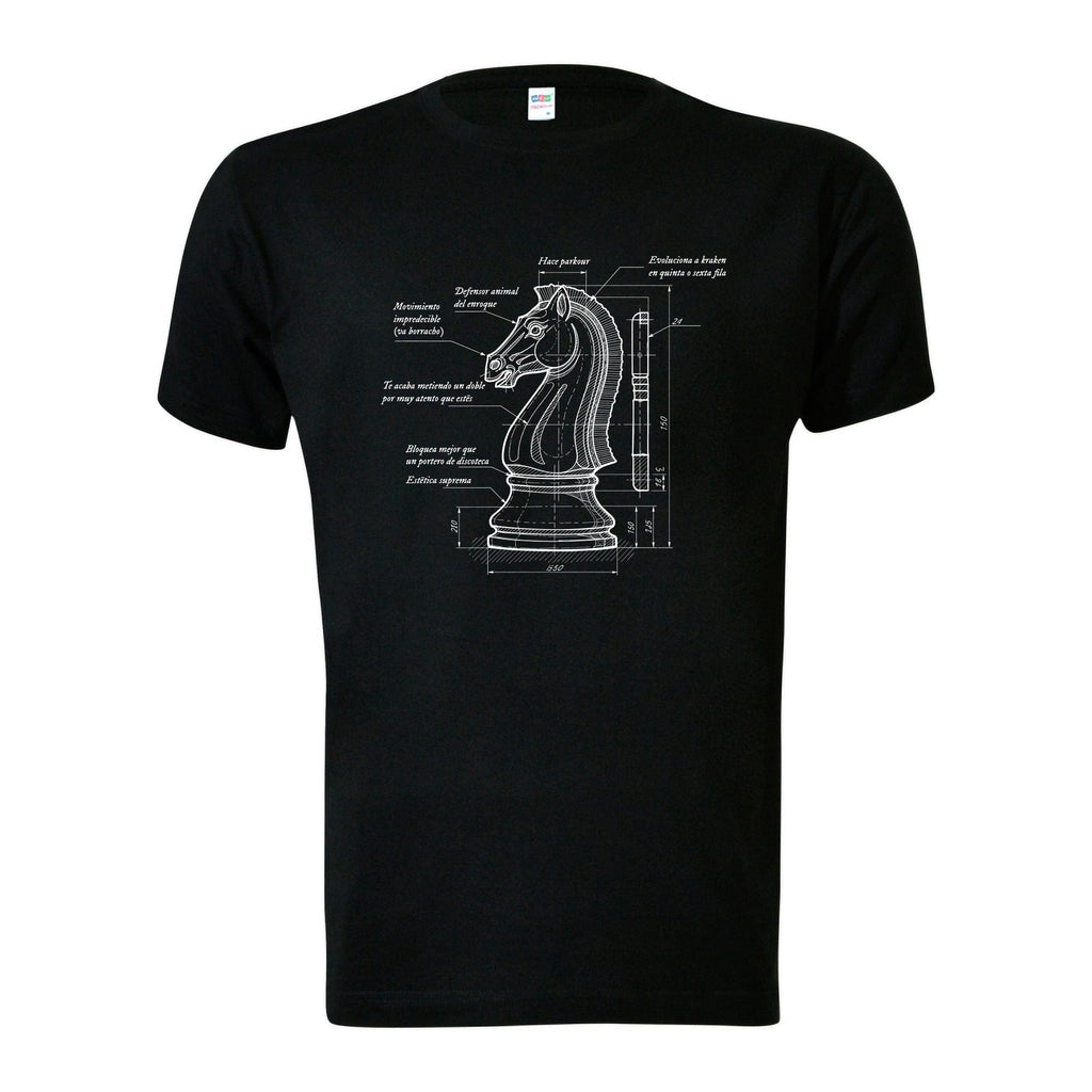 camiseta ajedrez caballo diseno industrial