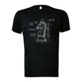 camiseta ajedrez caballo diseno industrial