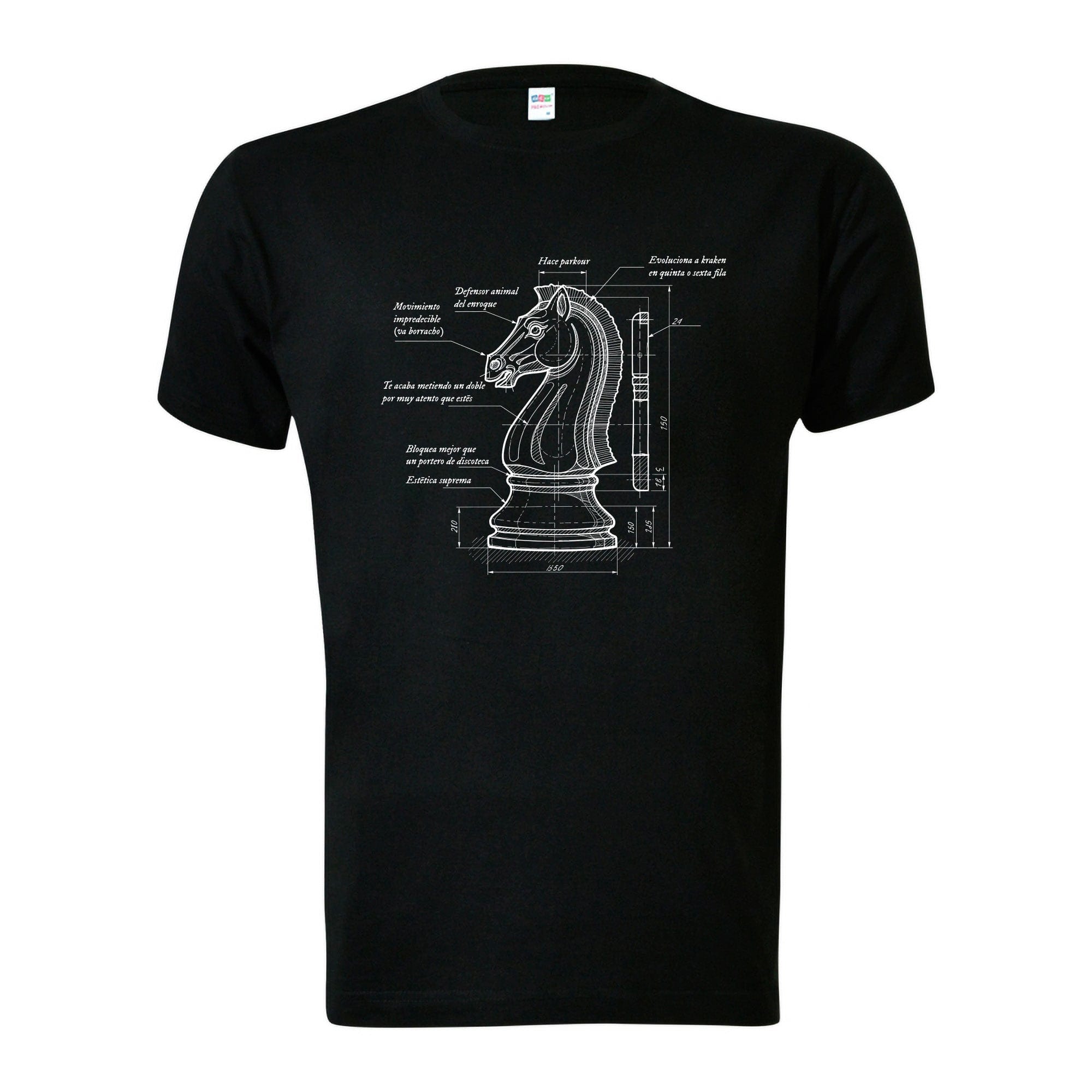 camiseta ajedrez caballo diseno industrial
