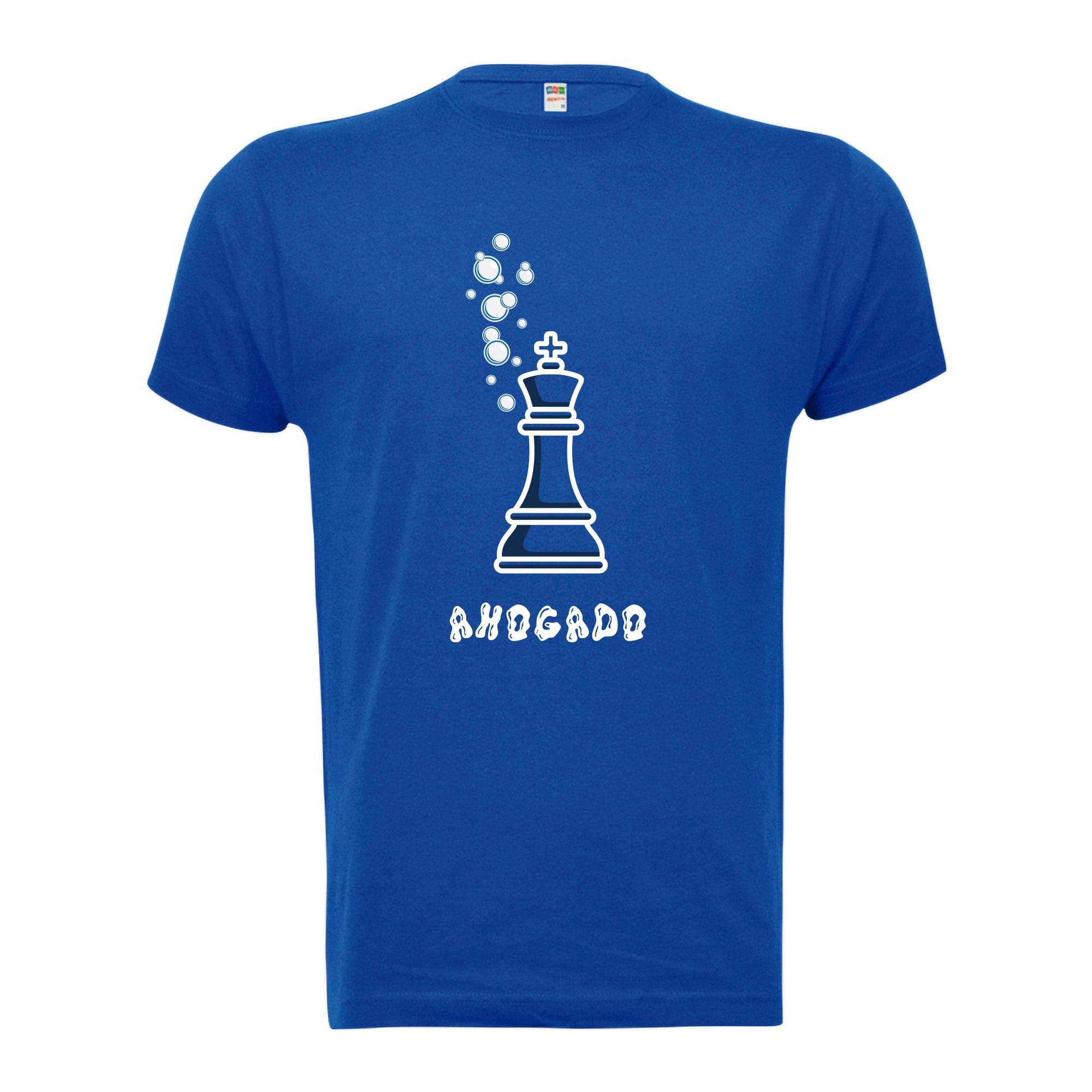 camiseta ajedrez rey ahogado azul royal
