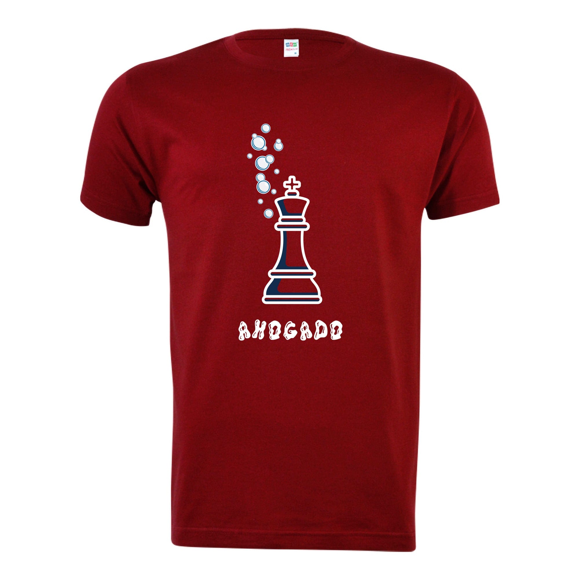 camiseta ajedrez rey ahogado rojo