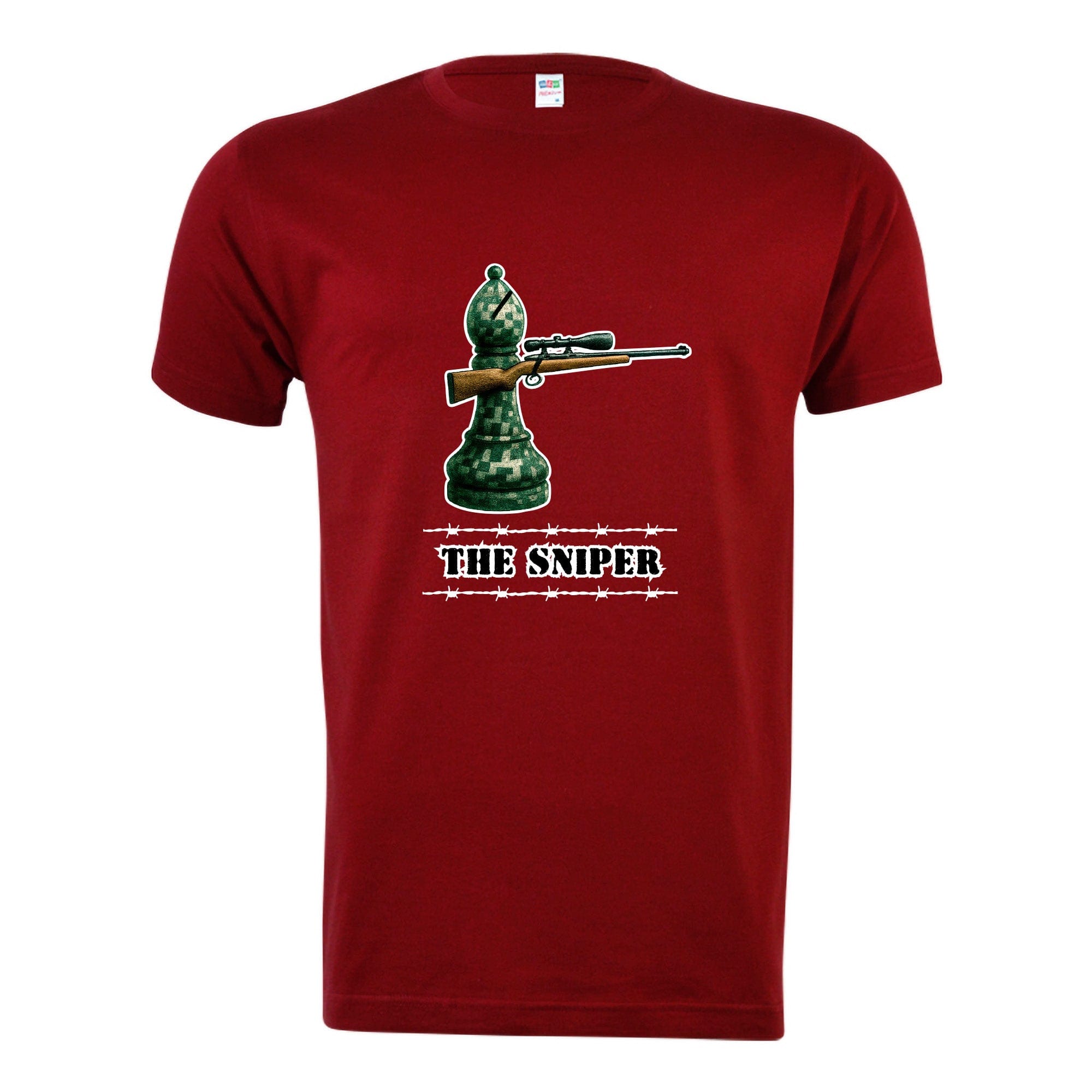 camiseta ajedrez the sniper rojo
