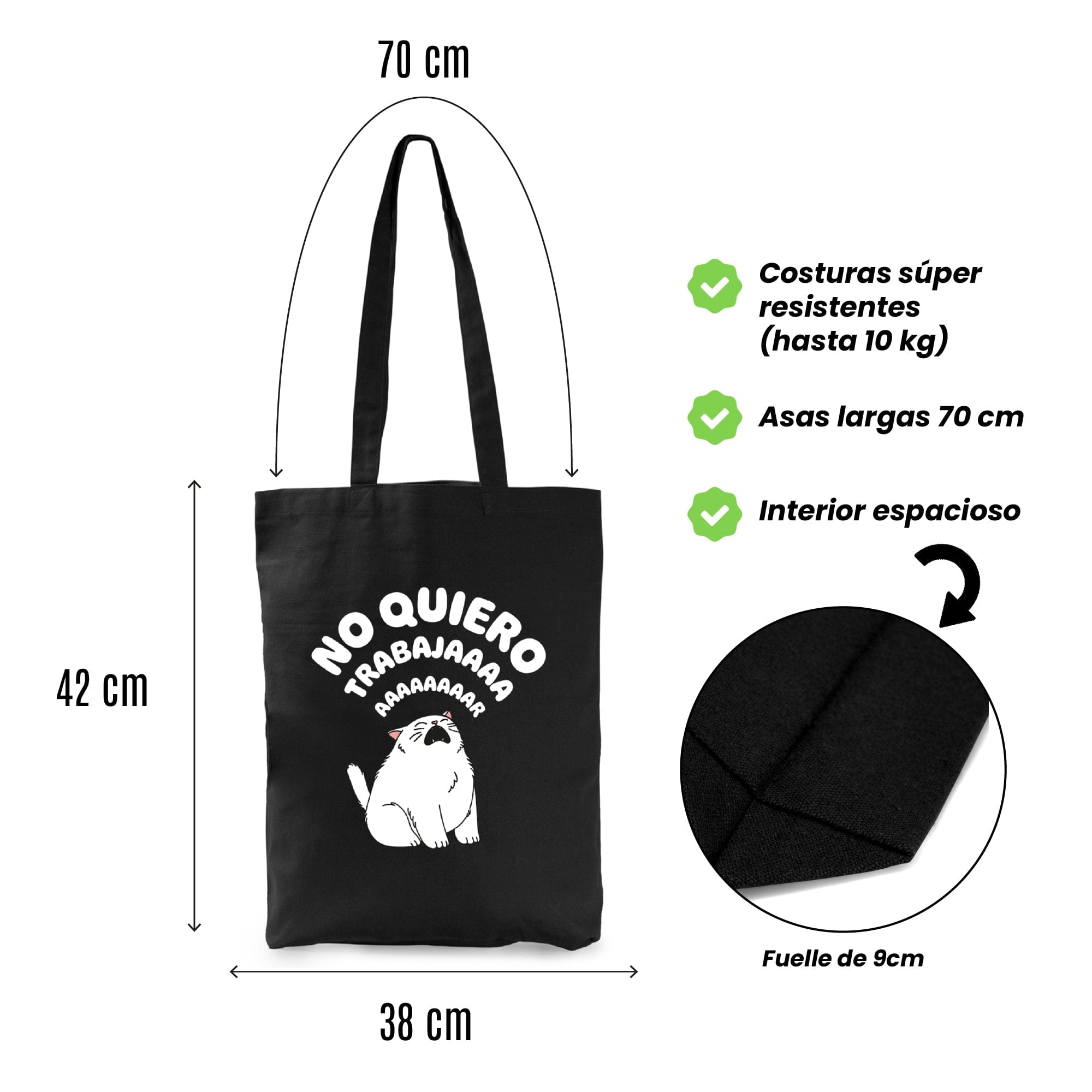 Tote bag No quiero trabajar