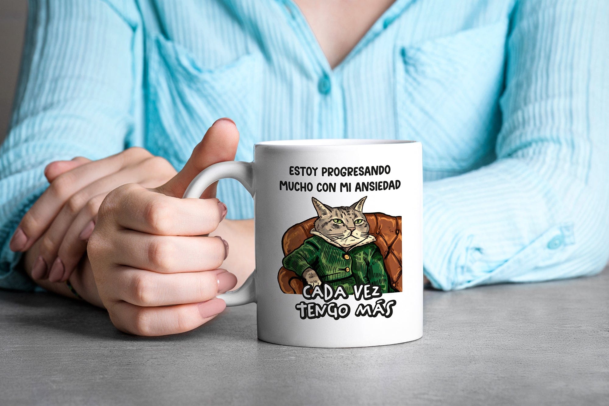Taza Estoy progresando mucho con mi ansiedad