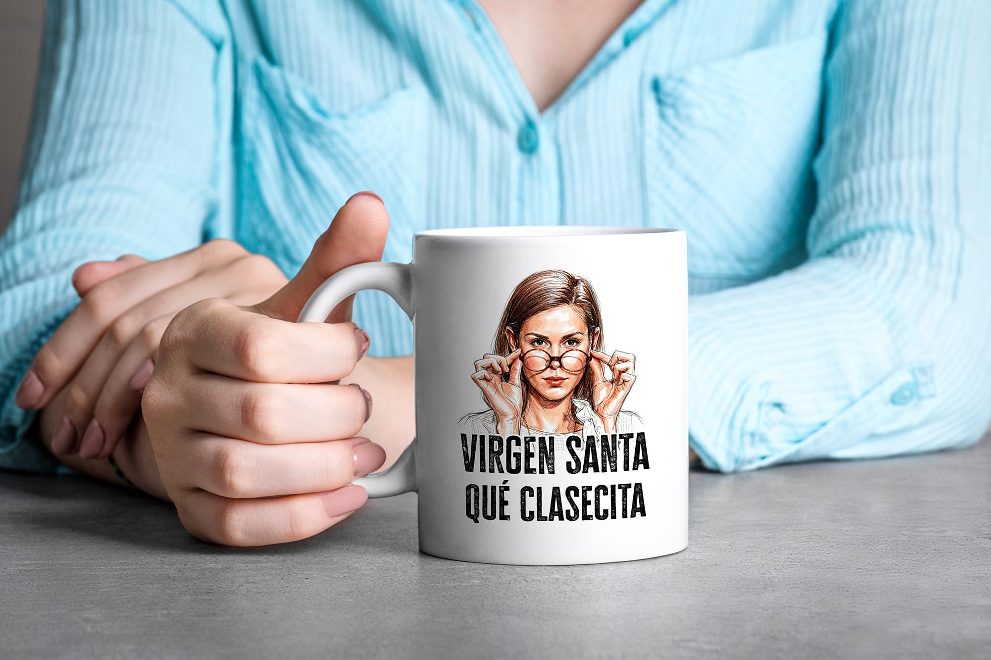 Taza Virgen Santa qué clasecita
