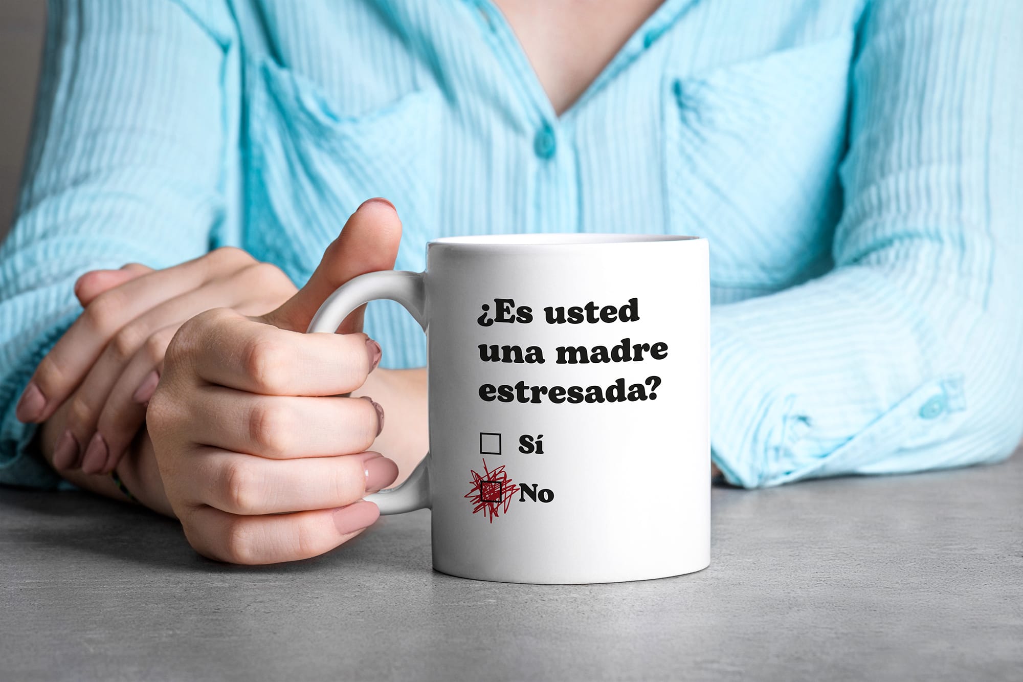 Taza Es usted una madre estresada?