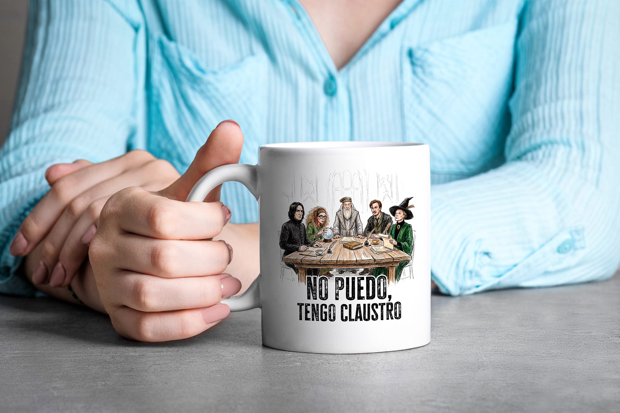 Taza No puedo, tengo claustro