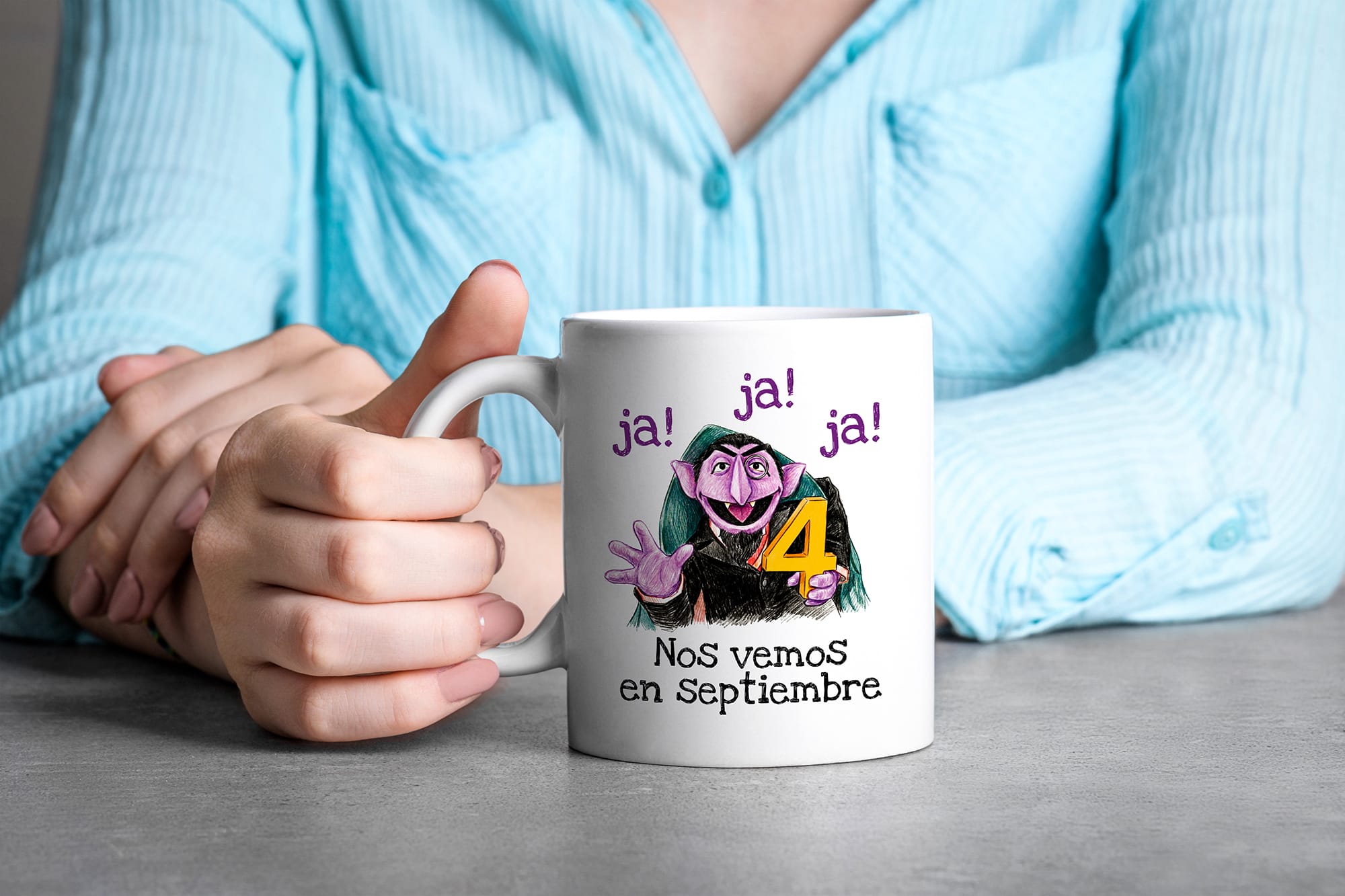 Taza ja! ja! ja! Nos vemos en septiembre