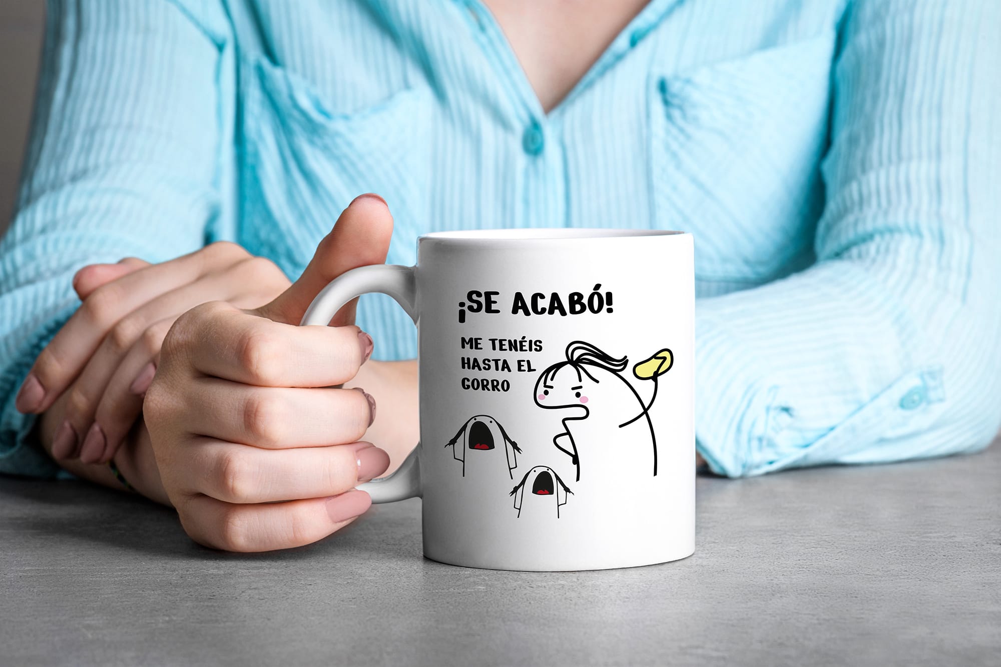 Taza Se acabó. Me tenéis hasta el gorro