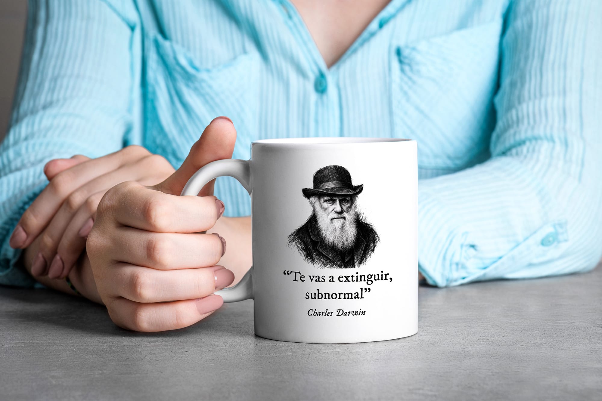 Taza Te vas a extinguir, subnormal. Darwin