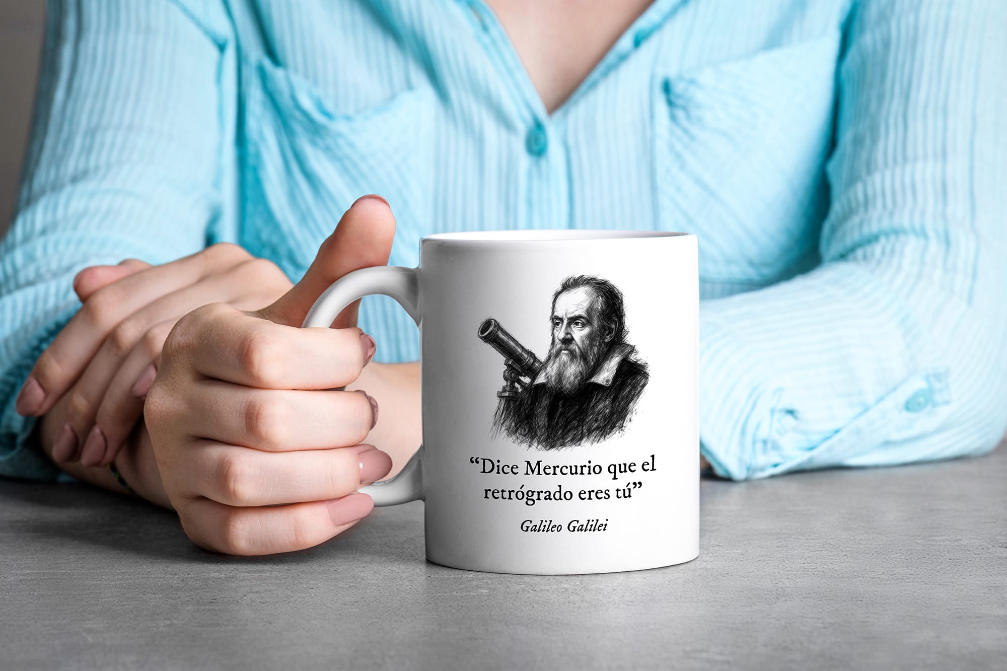Taza Dice Mercurio que el retrógrado eres tú. Galileo