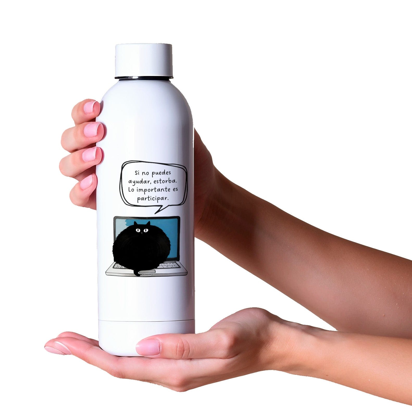 Botella Si no puedes ayudar, estorba
