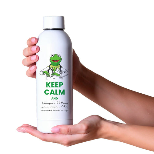 Botella Keep calm & (prescripción ilegible)