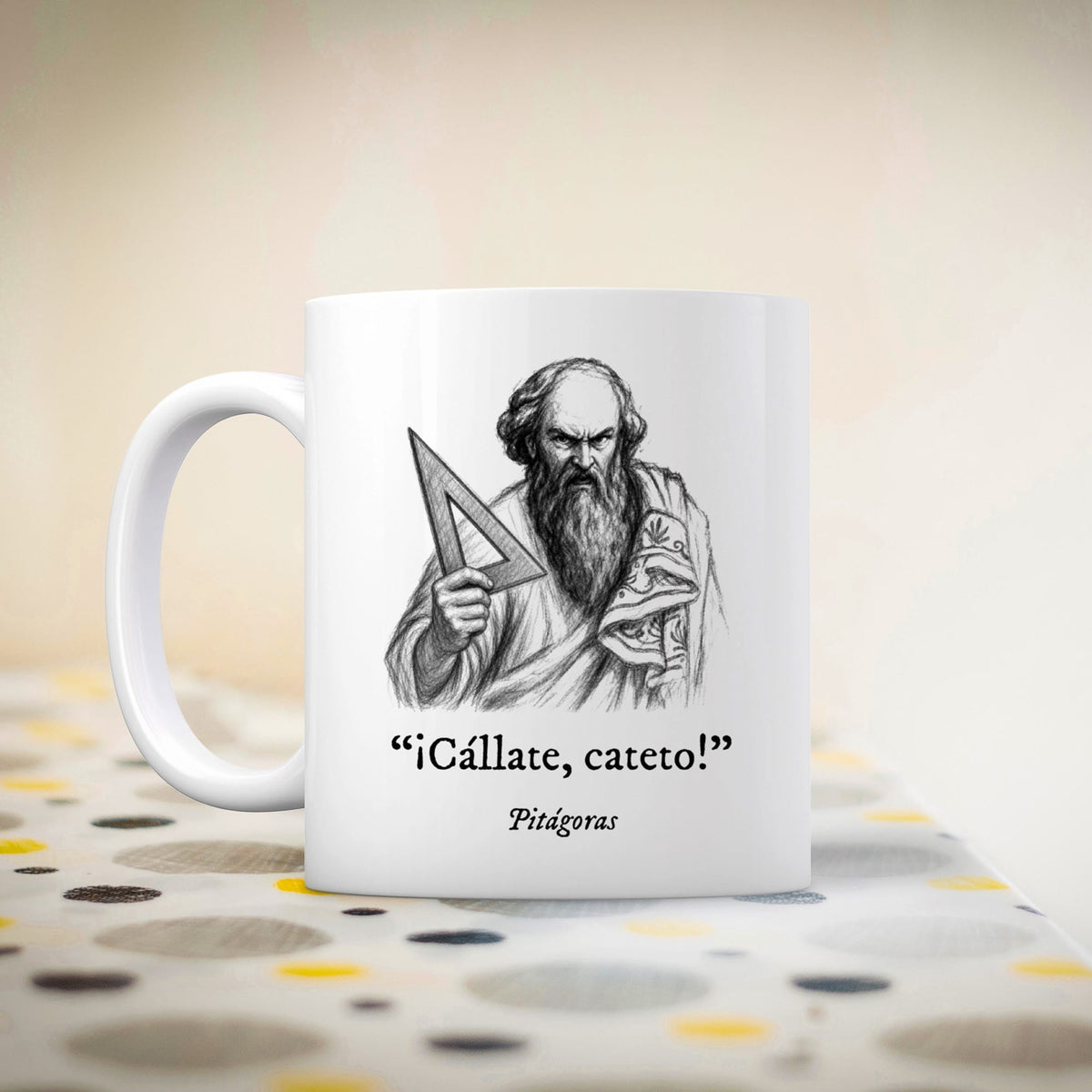 Taza Cállate, cateto. Pitágoras