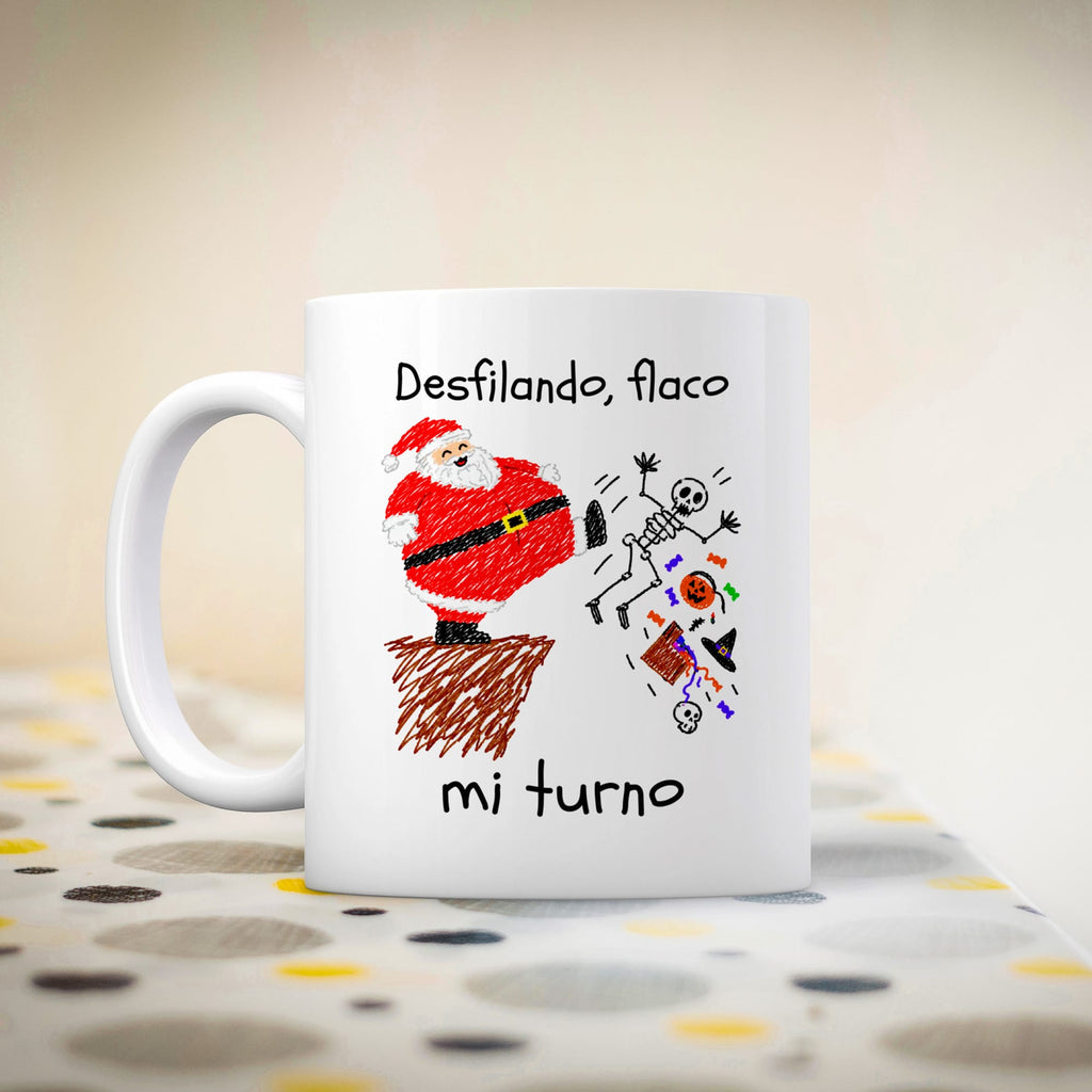 Taza Desfilando, flaco. Mi turno
