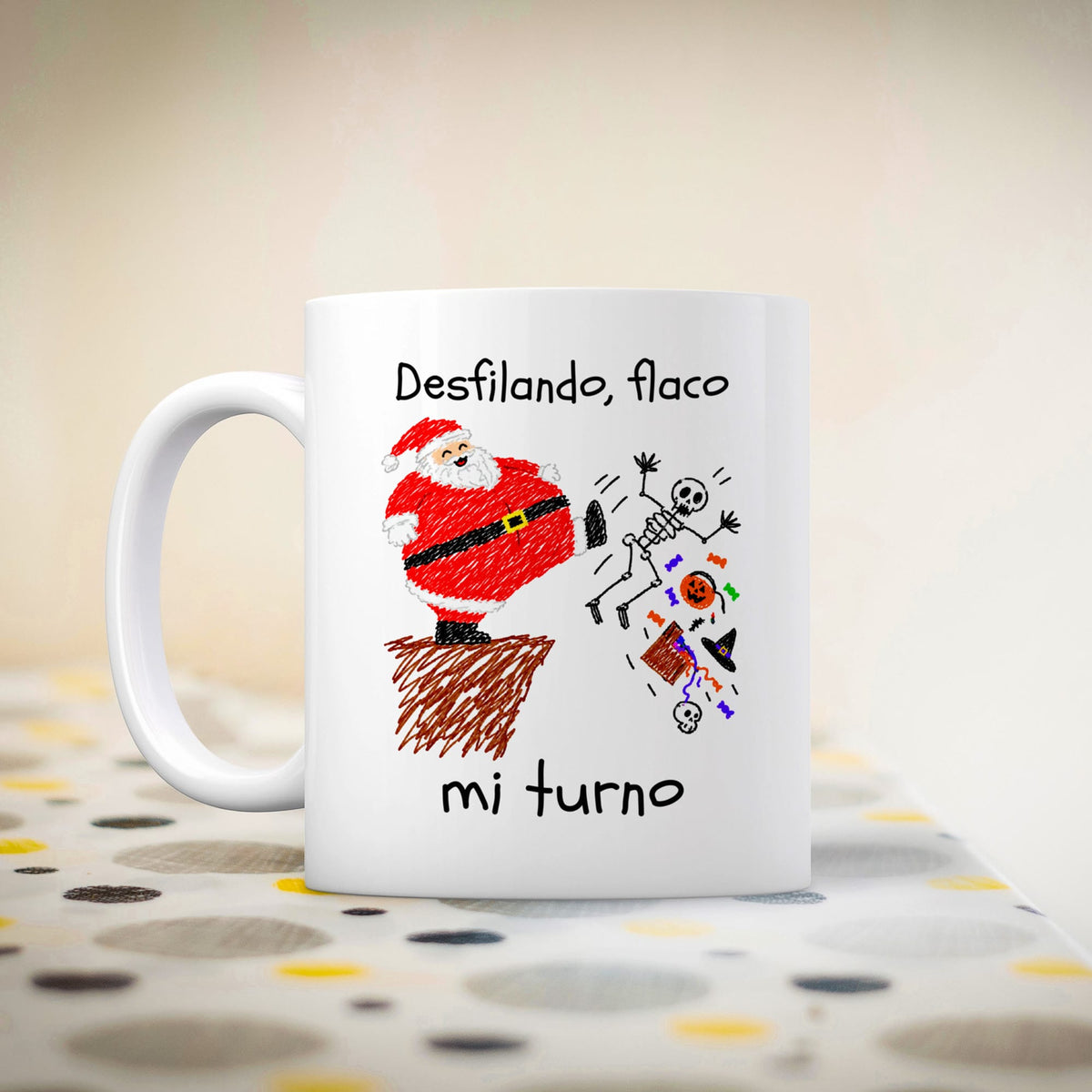 Taza Desfilando, flaco. Mi turno