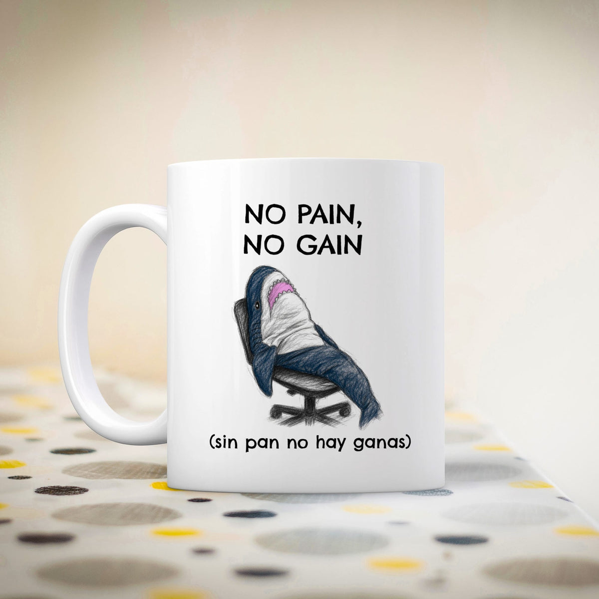 Taza No pain no gain (sin pan no hay ganas)