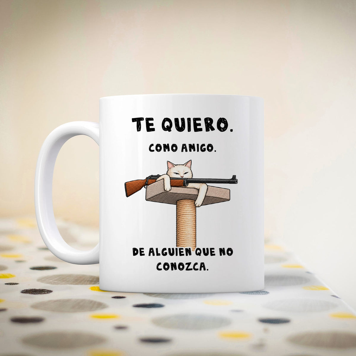 Taza Te quiero como amigo de alguien que no conozca