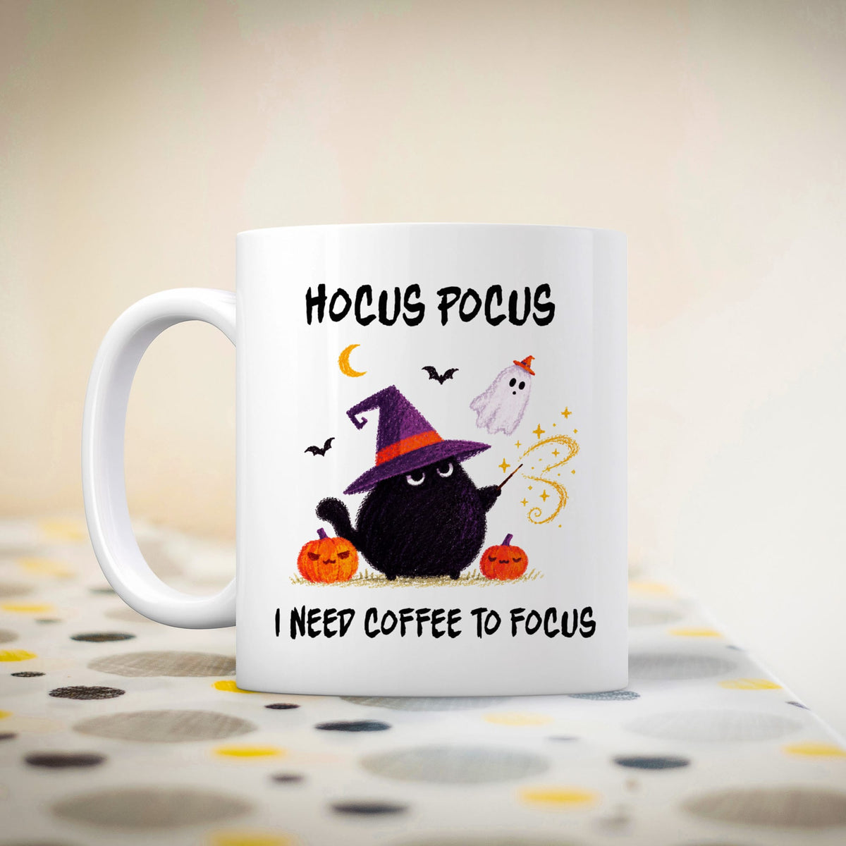 Taza Hocus Pocus i need coffee to focus