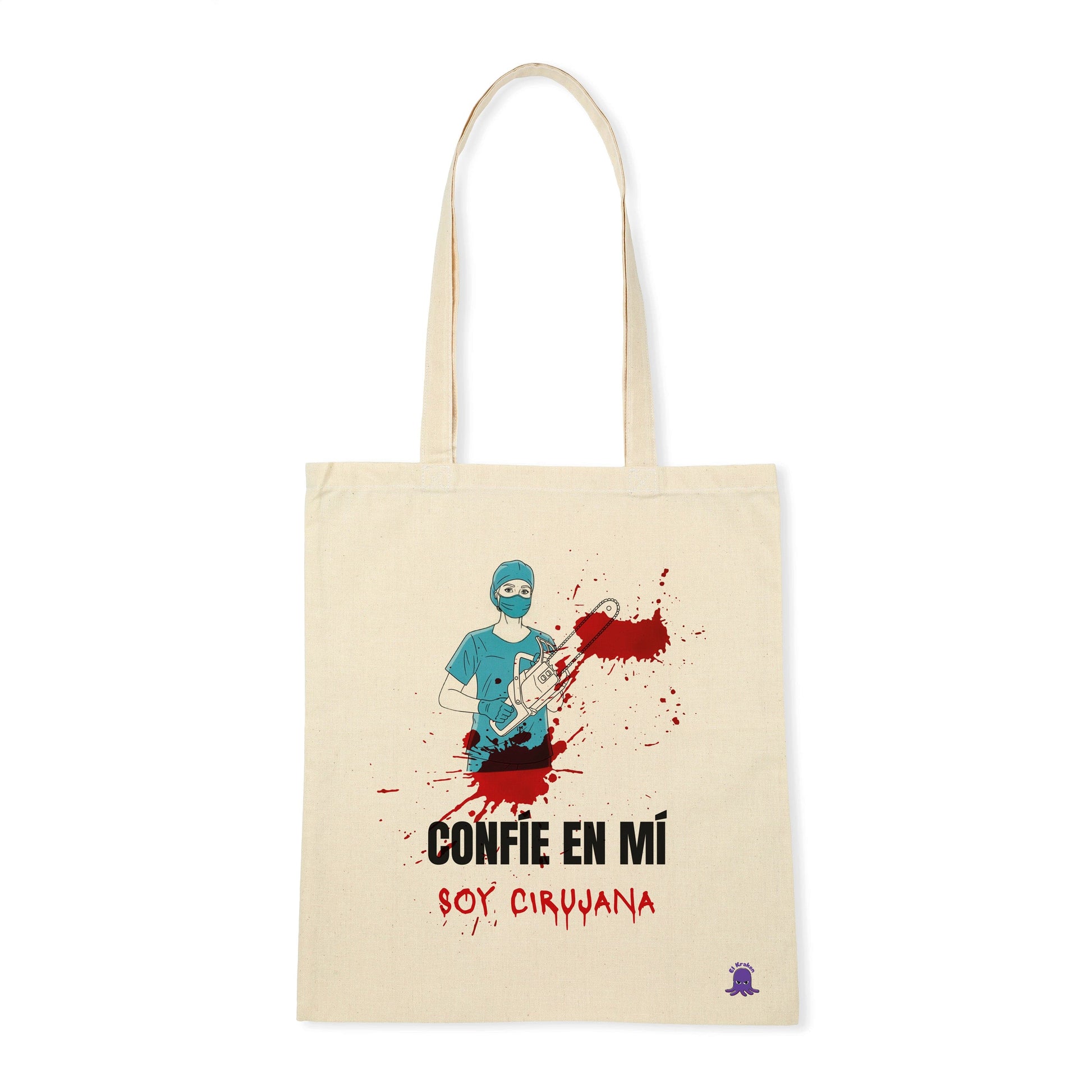Tote bag Confíe en mí soy cirujano