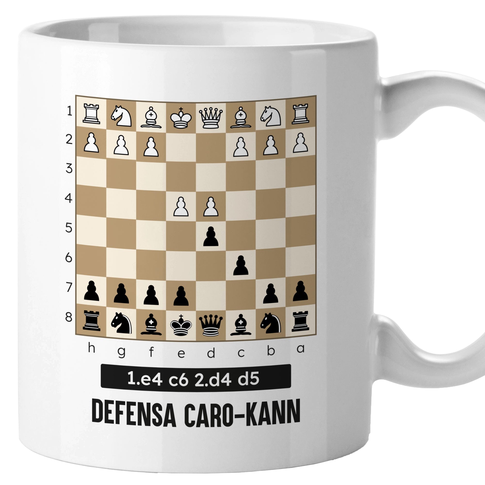 taza ajedrez defensa caro kann