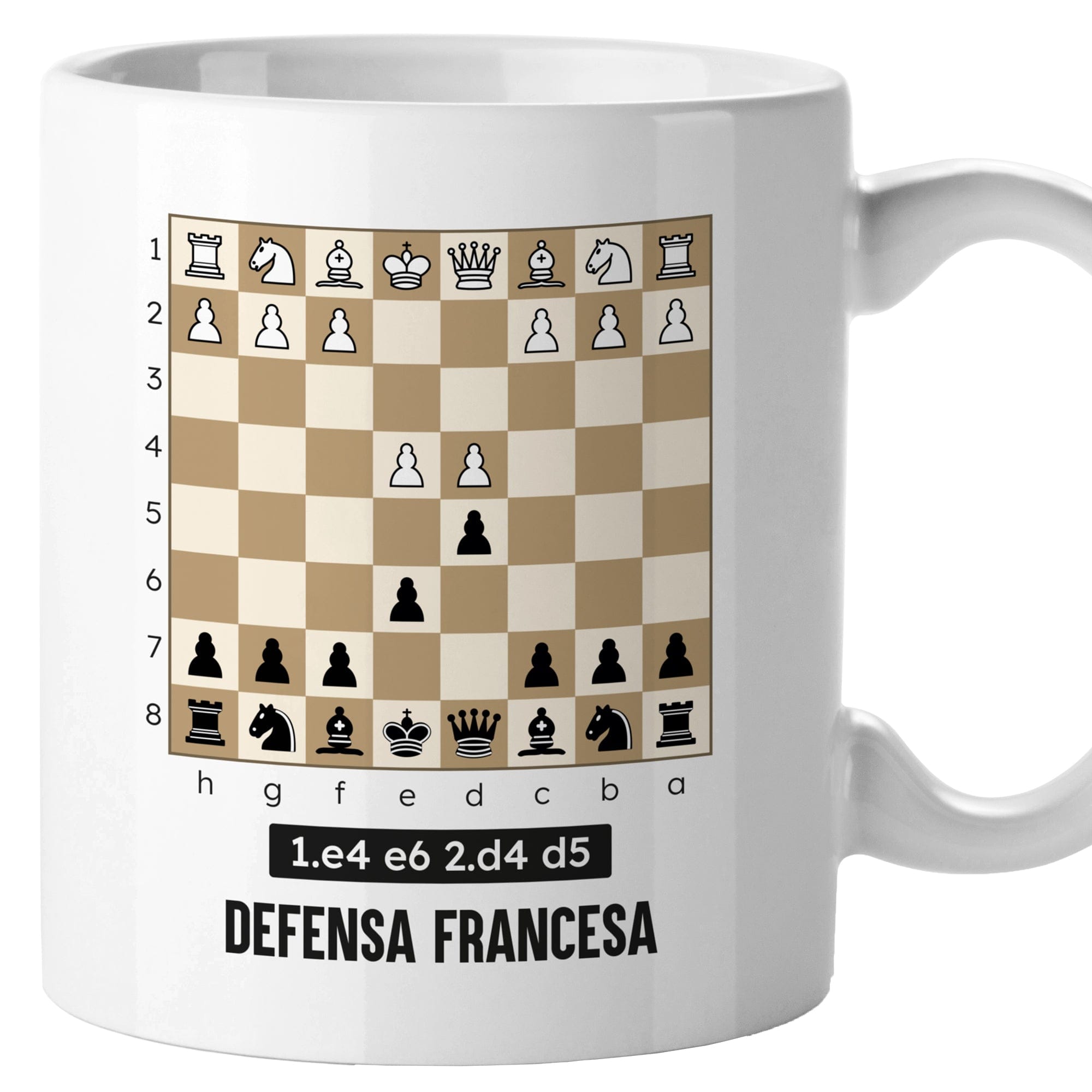 taza ajedrez defensa francesa