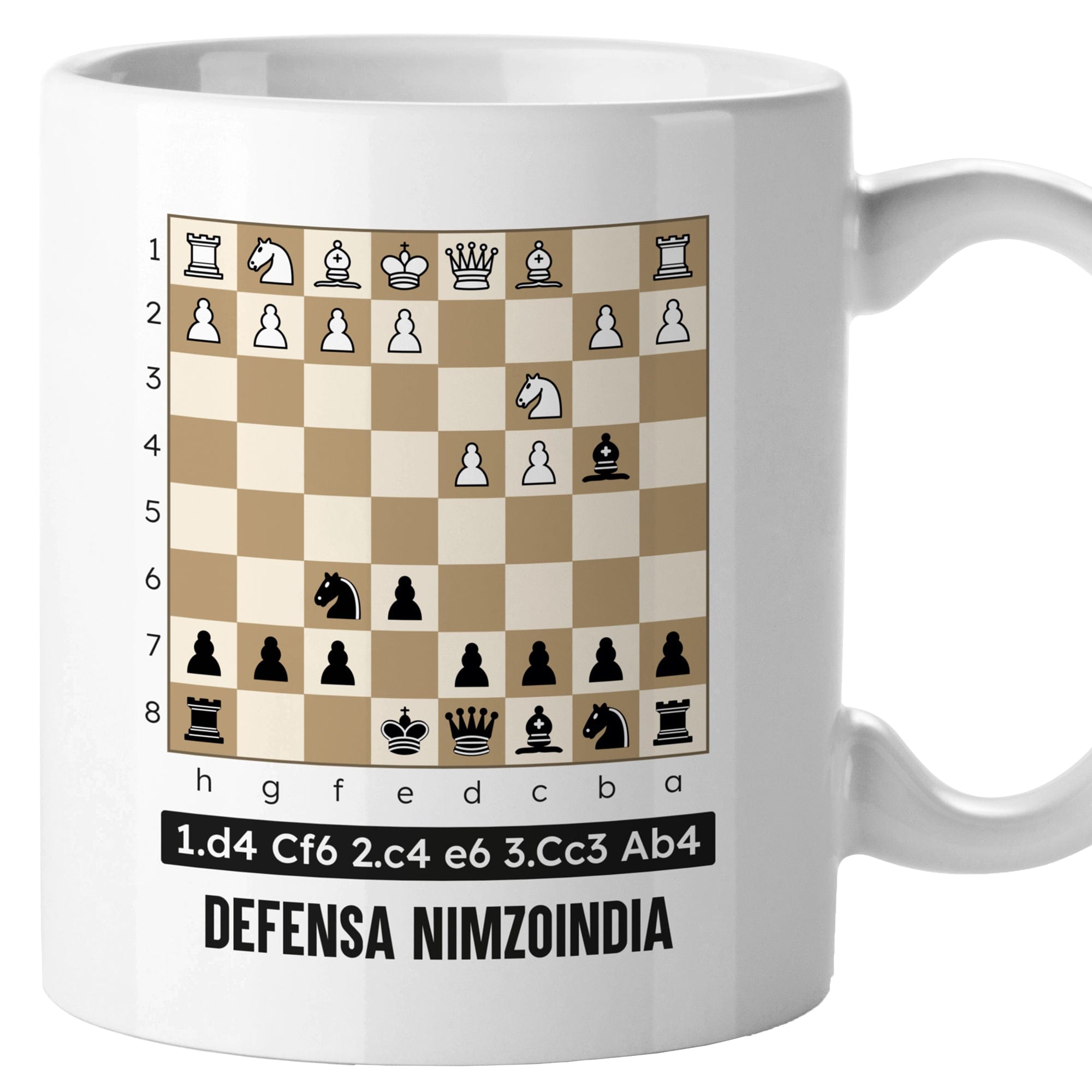 taza ajedrez defensa nimzoindia