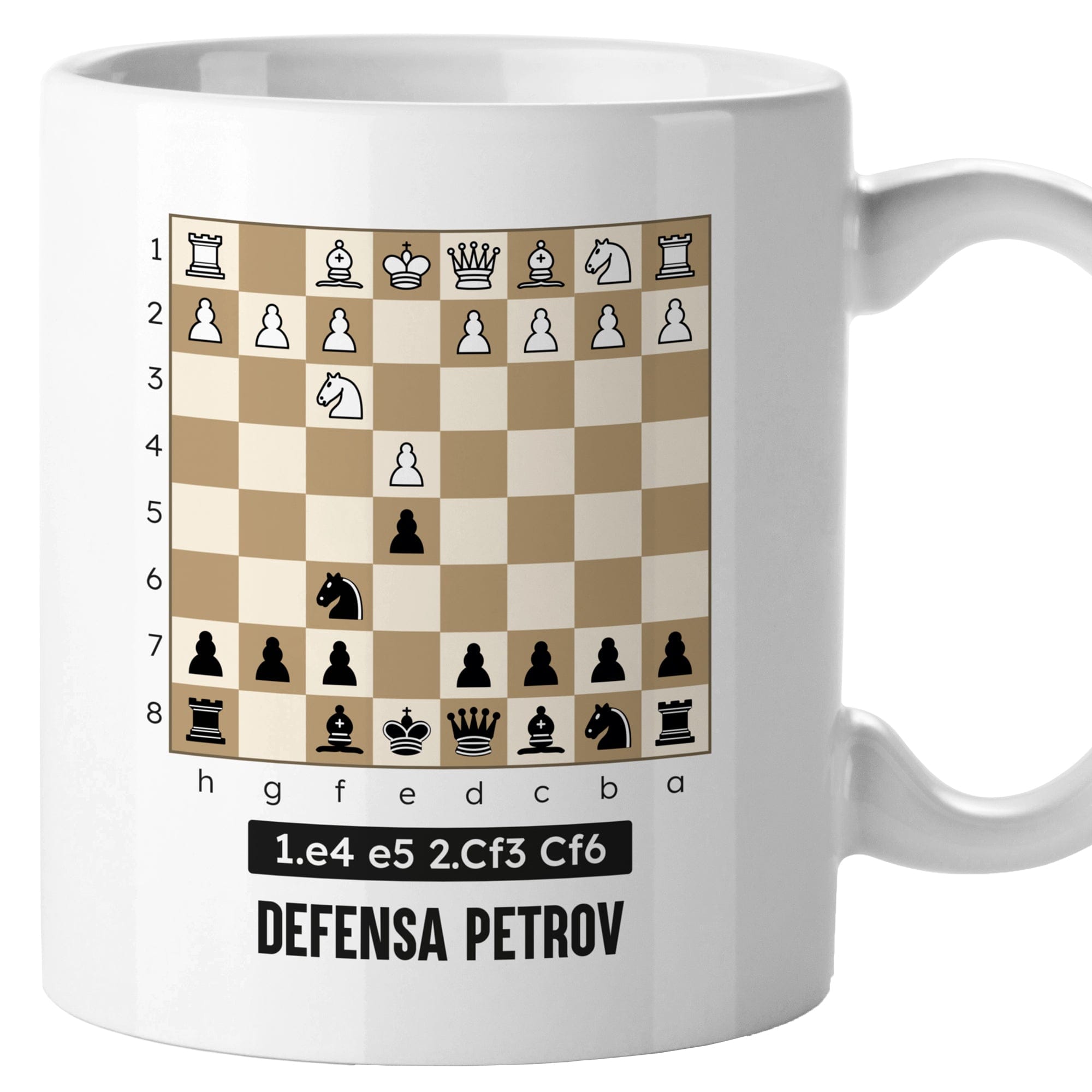 taza ajedrez defensa petrov