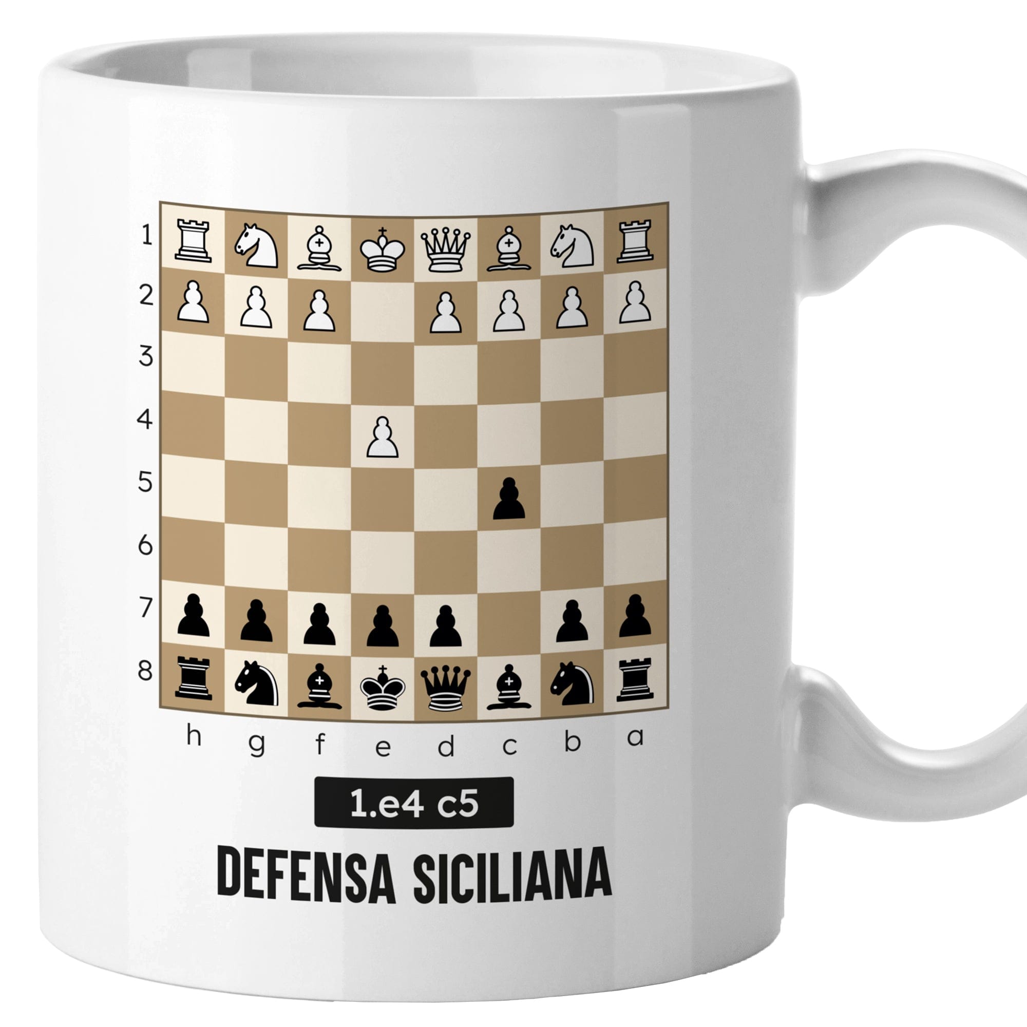 taza ajedrez defensa siciliana