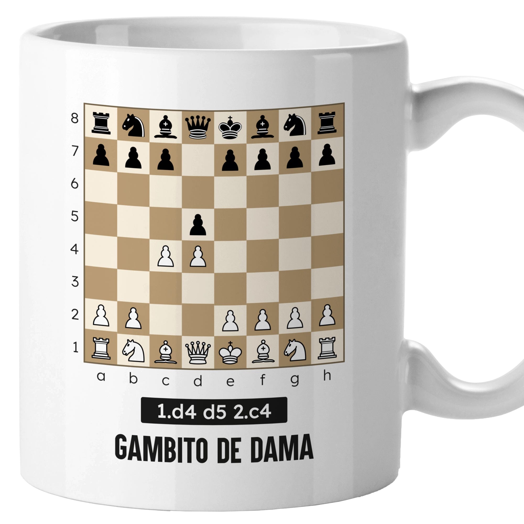 taza ajedrez gambito de dama