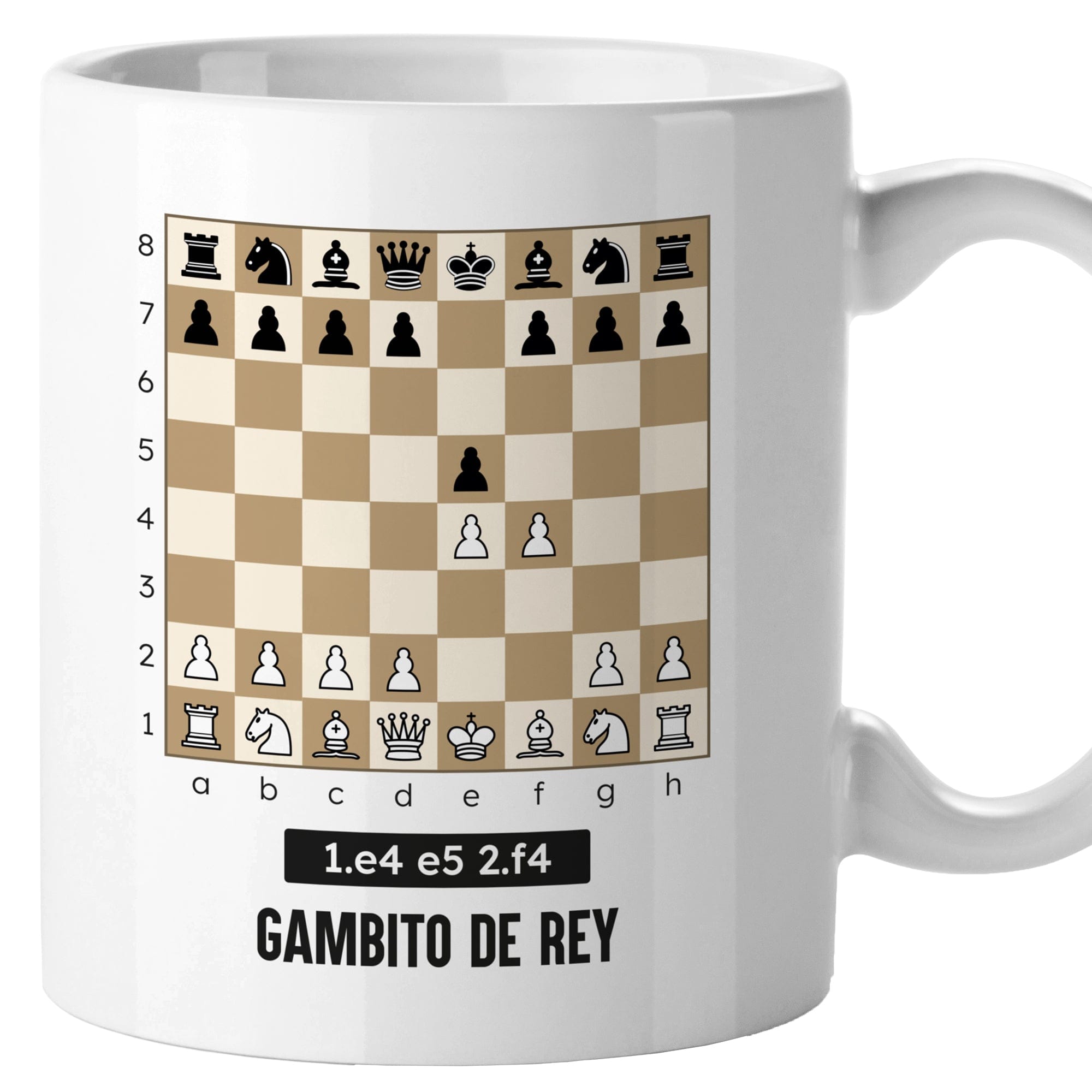 taza ajedrez gambito de rey